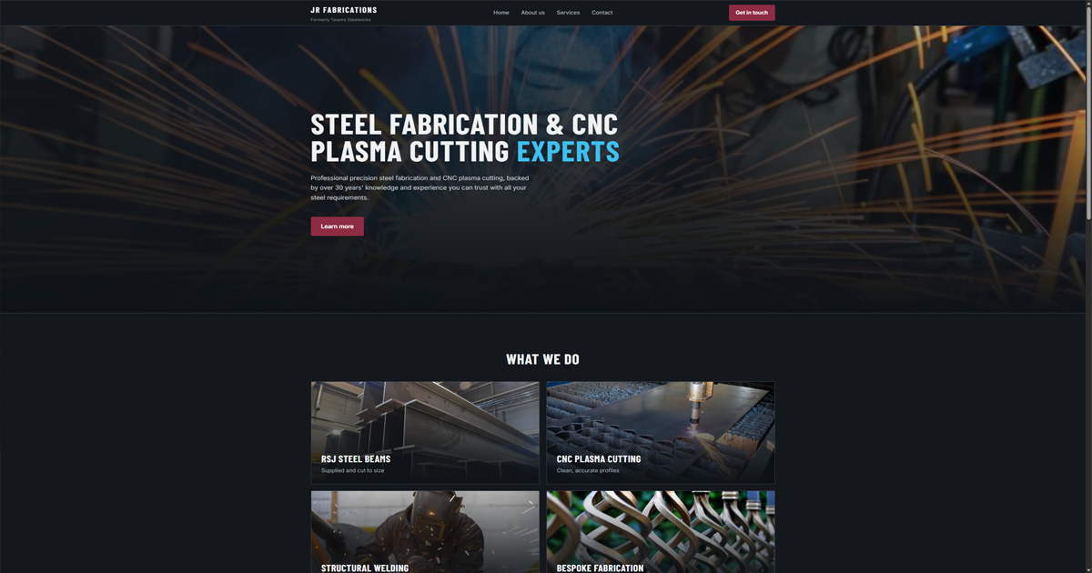 JR Fabrications screenshot
